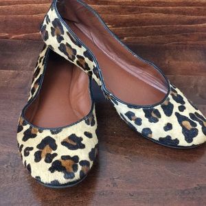 Lucky Brand Emmie Mohair Leopard Flats